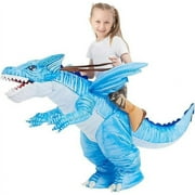 GOOSH 48 Inch Kids Inflatable Dinosaur Costume, Blow Up Dinosaur Costume Inflatable Dino Costume, Funny Halloween Costumes for Boys Girls Unisex Blow Up Costume for Halloween/Party/Cosplay